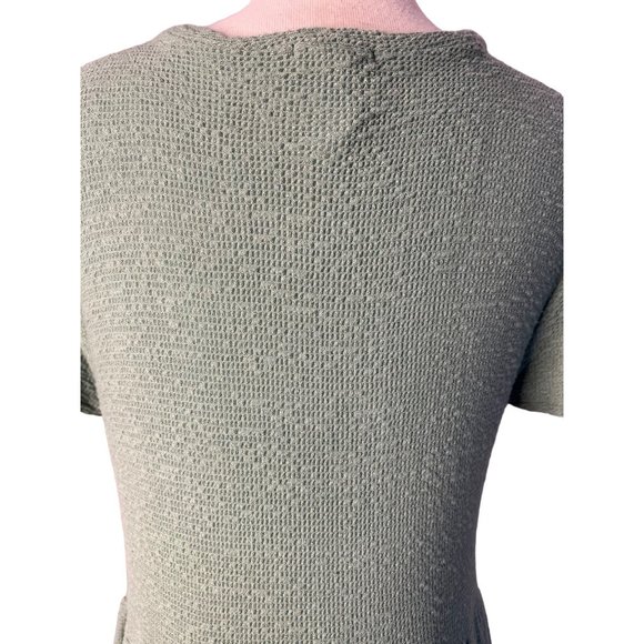 Rolla Coaster Baby Doll Dress Large Green Short Sleeve Round Neck Stretchy Layer - Picture 10 of 14